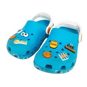 Crocs Sesame Street Cookie Monster Slip On Clogs Boys 7 Water Shoes Comfort